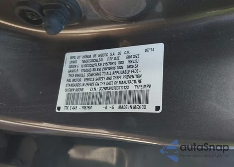 2014 Honda Cr-V Lx z USA, uszkodzony, nr VIN 3CZRM3H37EG711123